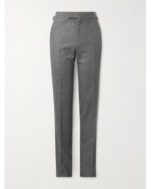 Kingsman Slim-Fit Straight-Leg Houndstooth Wool Suit Pants - Grey