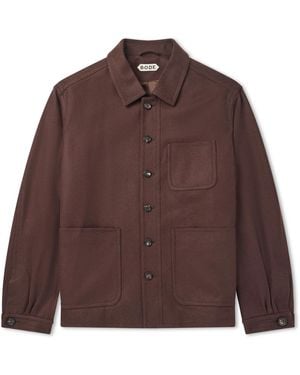 Bode Franck Wool-Twill Jacket - Brown