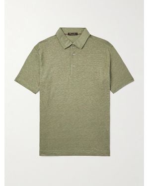Loro Piana Linen Polo Shirt - Green