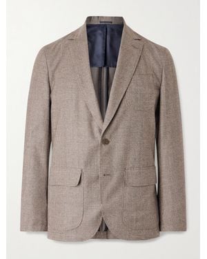 Sid Mashburn Ghost Prince Of Wales Virgin Wool Suit Jacket - Brown