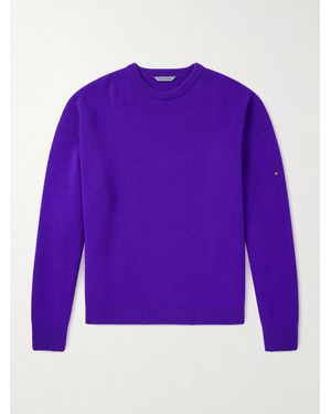 Balenciaga City Embellished Wool-Blend Jumper - Purple