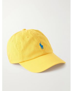 Polo Ralph Lauren Logo-Embroidered Cotton-Twill Baseball Cap - Yellow