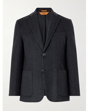 Barena Pinstriped Wool-Blend Blazer - Black