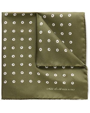 J. Mueser Silk Pocket Square - Green
