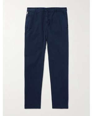 Belstaff Rally Slim-Fit Straight-Leg Garment-Dyed Cotton-Twill Chinos - Blue