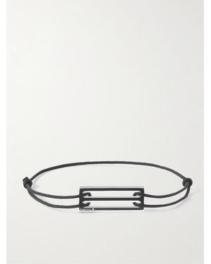 Le Gramme Le 2.5g Armband aus Kordel mit Detail aus Sterlingsilber und Emaille - Mettallic