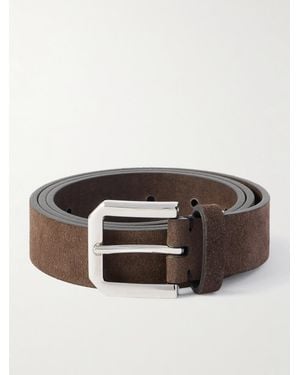 Brunello Cucinelli Gürtel aus Veloursleder - Braun