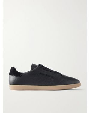 ZEGNA 232 Full-Grain Leather Trainers - Blue