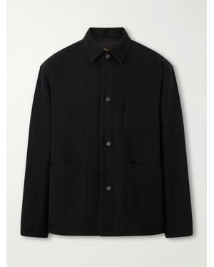 Visvim Baker Textured Wool And Linen-Blend Jacket - Black