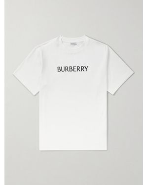 Burberry Seth Logo-print Cotton-jersey T-shirt - Grey