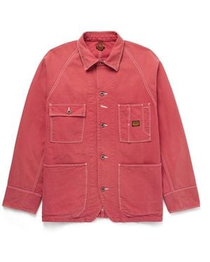 Kapital Cactus Paneled Denim Jacket - Red