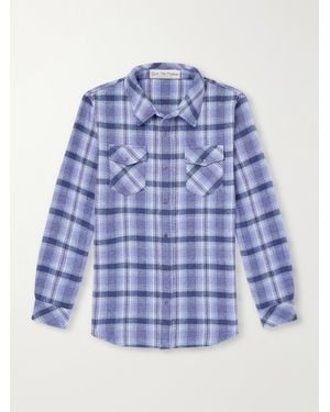 God's True Cashmere Checked Cashmere Shirt - Blue