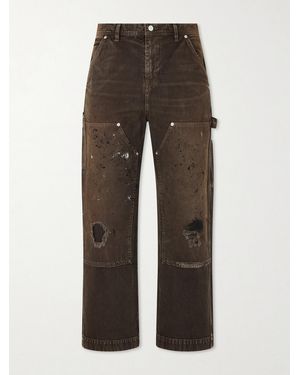 Enfants Riches Deprimes Straight-Leg Paint-Splattered Jeans - Grey