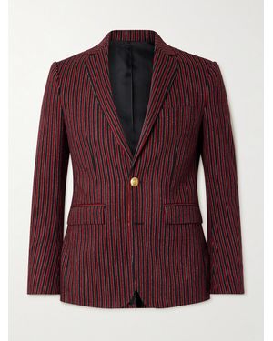 Celine Sakko aus einer bestickten Woll-Lycra®-Mischung mit Streifen - Lila