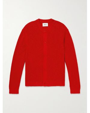 NN07 Jasper 60028 Ribbed Organic Cotton Cardigan - Red