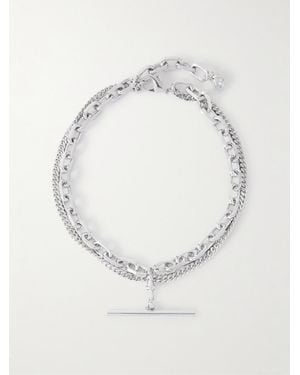 McQueen Sling palladierte Kette - Weiß