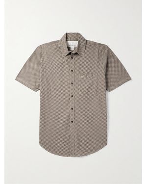ERL Logo-appliquéd Checked Cotton-poplin Shirt - Grey