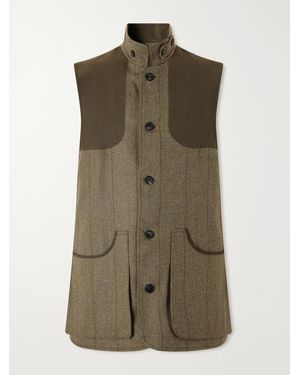 James Purdey & Sons Herringbone Wool-Blend Tweed Gilet - Green