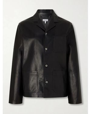 Loewe Workwear Leather Jacket - Black
