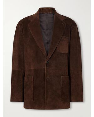 Ssstein Panelled Suede Blazer - Brown