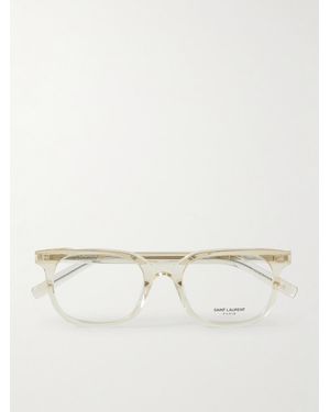 Saint Laurent Round-Frame Acetate Optical Glasses - Natural