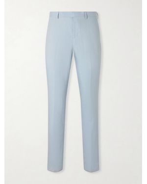 Paul Smith Slim-fit Tapered Linen Suit Trousers - Blue