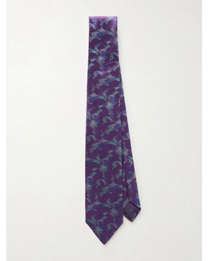 Charvet 8.5Cm Silk-Jacquard Tie - Purple