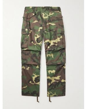 Aimé Leon Dore Gerade geschnittene Cargohose aus Baumwoll-Ripstop mit Camouflage-Print - Grün
