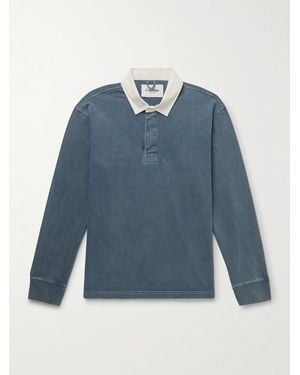 Corridor NYC Rugby Cotton-Jersey Polo Shirt - Blau