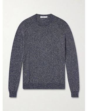 Inis Meáin Linen And Cotton-blend Jumper - Blue