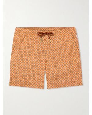 Orlebar Brown Bulldog Slim-fit Mid-length Printed Recycled Swim Shorts - Orange