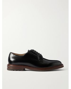 Brunello Cucinelli Leather Derby Shoes - Black