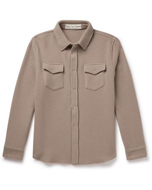 God's True Cashmere Waffle-Knit Cashmere Shirt - Natural