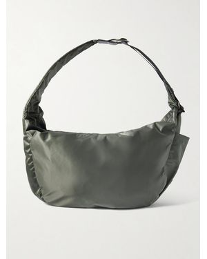 master-piece Ark Leather-Trimmed Nylon Shoulder Bag - Grey