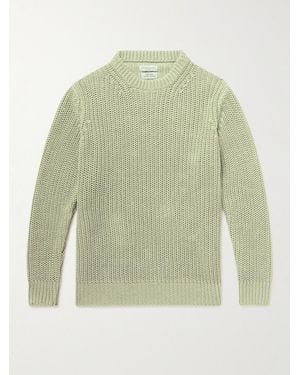 Richard James Ribbed Linen Jumper - Green