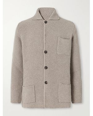 Anderson & Sheppard Merino Wool And Cashmere-Blend Cardigan - Natural