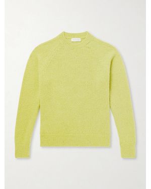 Dries Van Noten Brushed Alpaca-Blend Jumper - Yellow