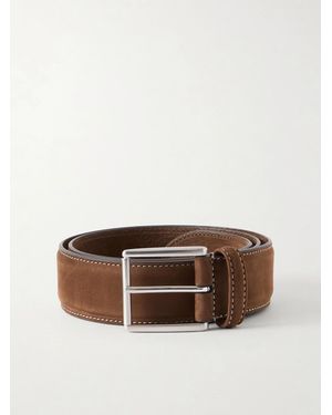 Anderson's 3Cm Suede Leather Belt - Brown
