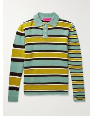 The Elder Statesman Striped Cashmere Shirt - Yellow