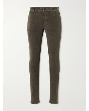 Slowear Straight-Leg Cotton-Blend Corduroy Trousers - Grey