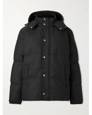 MR P. Quilted Flannel Down Jacket - Black