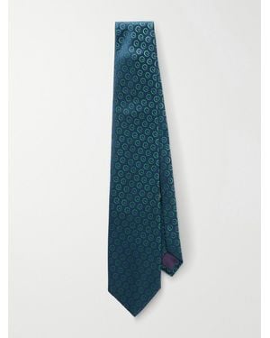 Charvet 8.5Cm Silk-Jacquard Tie - Blue