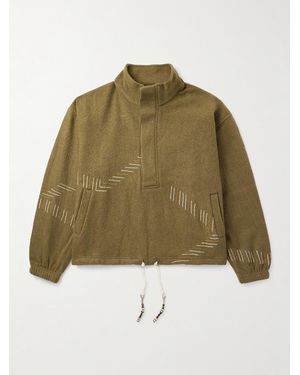 Kartik Research Kaza Embroidered Wool Jacket - Green