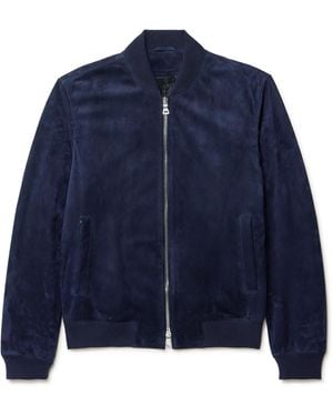 MR P. Suede Bomber Jacket - Blue