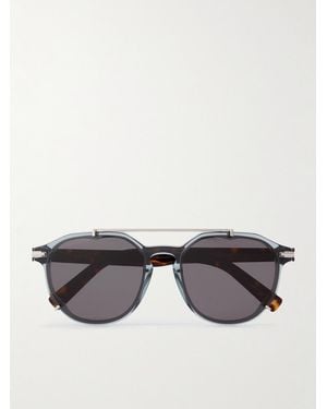 Dior Diorblacksuit Ri Round-Frame Acetate And-Tone Sunglasses - Grey