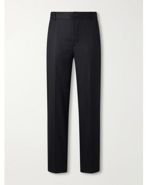 Moncler Straight-Leg Virgin Wool-Twill Pants - Blue