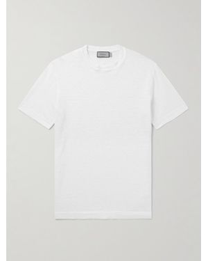Canali Slim-Fit Linen T-Shirt - White