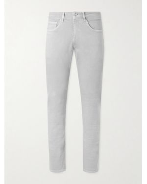 Peter Millar Fairfield gerade geschnittene Jeans in Stückfärbung - Grau