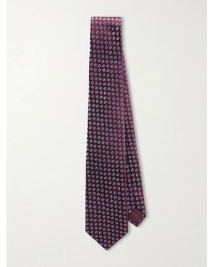 Charvet 8.5Cm Silk-Jacquard Tie - Purple
