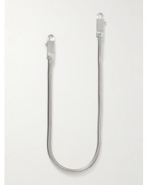 Rick Owens Silver-tone Wallet Chain - White
